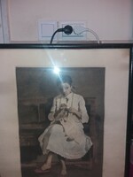 Vidovszky Béla rézkarca, varrónő