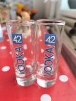 VODKA 42 italos pohár 2 db eladó!