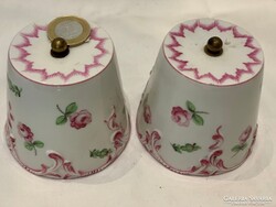 Lámpa bura herendi porcelánból 1943-as párban, hibátlan állapotban, bécsi rózsás stílusban. Mérete 8