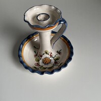 Régi német kerámia gyertyatartó