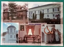 Gyöngyös, Mátramúzeum, mammut csontváz, postatiszta képeslap