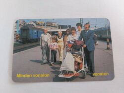 Magyar Államvasutak - MÁV kártyanaptár 1988 - Minden vonalon vonaton