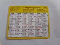 METRO áruház kártyanaptár 2002