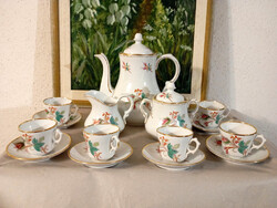 6 sz.Petrus Regout & Co. Maastrich TEÁS / KÁVÉS KÉSZLET 1880-as évek - Art&Decoration