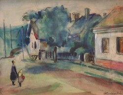 (N) Houchard Iván (1921-) : Vörösberényi Templom-téren