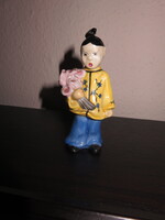 Herendi kínai porcelán figura csokorral