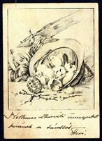 Tábori postai levelezőlap 1944 Szentetornya Orosháza húsvét #2