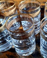 MOSER - whisky-s pohárkészlet 24 karátos arany szegéllyel - Art Deco