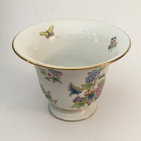 Herendi Viktória mintás porcelán, talpas kaspó hibátlan állapotban