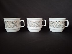 Zsolnay aranyozott geometriás bögrék