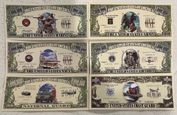 US ARMY amerikai fantázia bankjegyek 6 db különböző