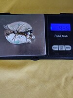 Modern egyedi ezüst bross, medál.