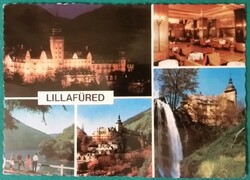 Lillafüred, Palotaszálló, vízesés, panoráma, 1975, postatiszta képeslap