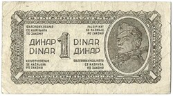 1 dinár 1944 Jugoszlávia Partizán bankjegy 2.