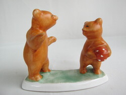 Bodrogkeresztúri kerámia maci labdázó bocsok