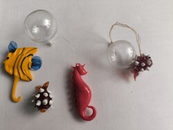 Mini üveg dísz , halacska, gömb hal, csikóhal, sárga hal egyben eladó!