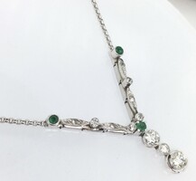 Arany nyakék smaragd gyémántokkal