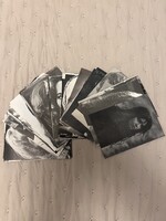 46 db filmes színészportré – Filmszem 1980, fekete-fehér fotólapok filmadatokkal