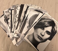 69 db filmes színészportré – Képes Film Hiradó 1976, fekete-fehér fotólapok filmográfiával