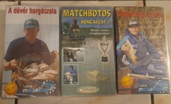 3 db eredeti horgász VHS – Döme Gábor bemutatóival