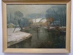 Halasi Horváth István festmény, Jászberény. Olaj - vászon