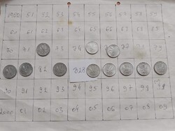 MAGYAR NÉPKÖZTÁRSASÁG 20 FILLÉR 1972 - 1989, 11 DB    B28