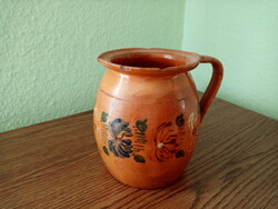 Régi virágmintás szilke köcsög korsó kancsó 2