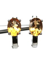 925 ezüst citrin fülbevaló