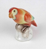 1Y619 Régi Herendi mini porcelán papagáj figura 7.7 cm