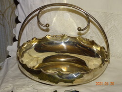 EZÜST JUGENDSTIL SZECESSZIÓS FÜLES TÁL ASZTALKÖZÉP KÍNÁLÓ