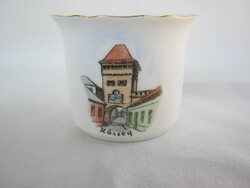 Aquincumi porcelán mini kaspó Kőszeg emlék
