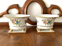 2 DB HERENDI PORCELÁN VIKTÓRIA MINTÁS OROSZLÁNKÖRMÖS KASPÓ