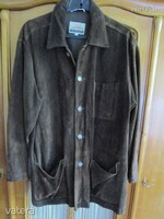 ELEGÁNS SZARVASBŐR BŐR 3/4 KABÁT FÉRFIAS DE NEM MEREV PRÉMIUM MINŐSÉG EXTRAVAGÁNS MÉRET XL MELL 65
