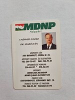 MDNP Néppárt kártyanaptár - Dr. Szabó Iván