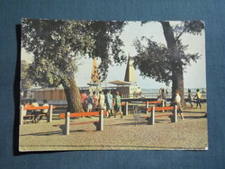 Képeslap,Fonyód,Balaton part,móló,strand,sétány látkép,részlet,1965-