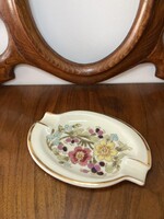 ZSOLNAY PORCELÁN VIRÁGMINTÁS HAMUTÁL