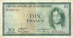 10 frank francs 1954 Luxemburg 2.