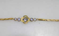 18 kr.arany karkötő Tanzanitokkal