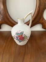 ANTIK HERENDI PORCELÁN VIRÁG MINTÁS FÜLES KORSÓ