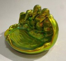 ZSOLNAY EOZIN PORCELÁN KESELYŰS KÍNÁLÓ