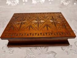 Fadoboz, régi, hibátlan, mestermunka, 19,5 cm x 12,5 cm x 5,2 cm