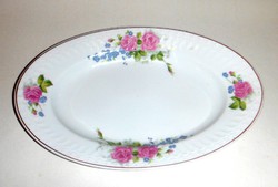ANTIK PÜNKÖSDI RÓZSÁS PORCELÁN PECSENYÉS TÁL