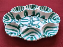 Gmundner kerámia porcelán tojástartó tojás tálaló tál húsvéti tányér tojástál