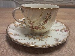 Antik francia Sarreguemines fajansz teáscsésze (2)