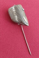 Jáspis kalaptű / sáltű ezüst foglalattal