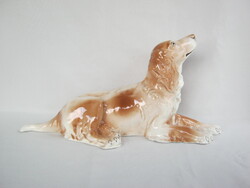 Gránit kerámia fekvő kutya nagy méretű 34 cm