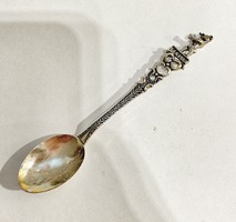 EZÜST KÁVÉSKANÁL - MEDVÉT ÁBRÁZOLÓ NYÉLLEL