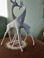 Herendi szerelmes zsiráfok art deco