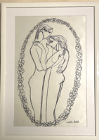 Macskássy Izolda (1945 - 2021) Szerelem selyemkép