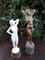 2 db. akt szobor. / Alumínium.